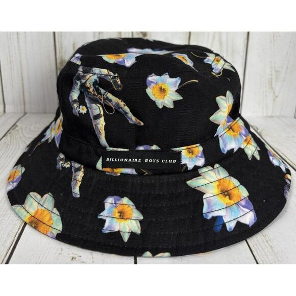 BILLIONAIRE BOYS CLUB Bucket Hat Daffodils Astronauts S/M - Picture 1 of 8